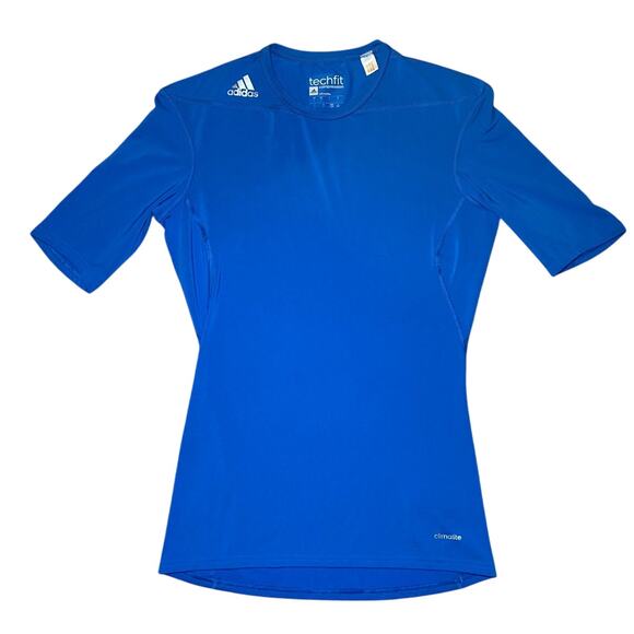 Royal Blue - Adidas Tech Fit Compression Shirt - Size Large - Picture 1 of 14